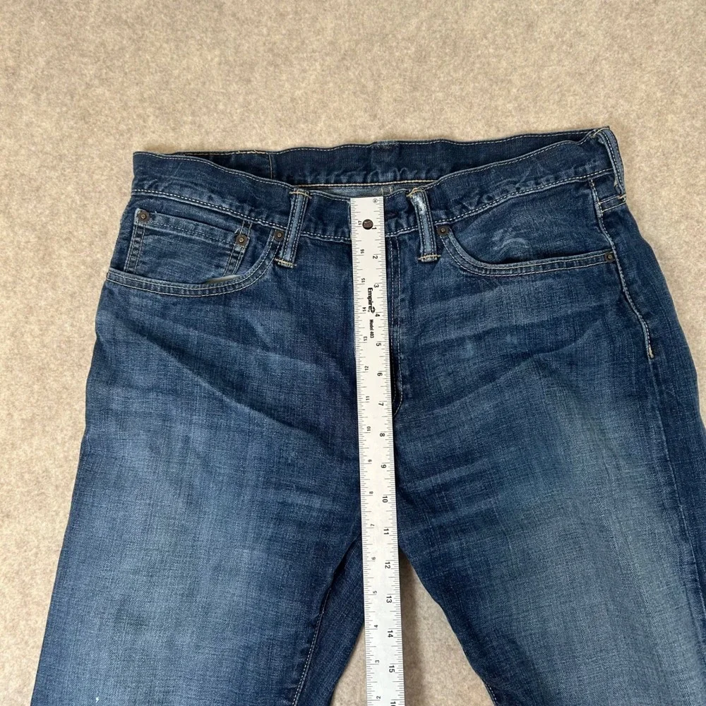 Levi's 508 Regular Taper Jeans Mens 34x32 Dark‎ Wash Blue Distressed Denim